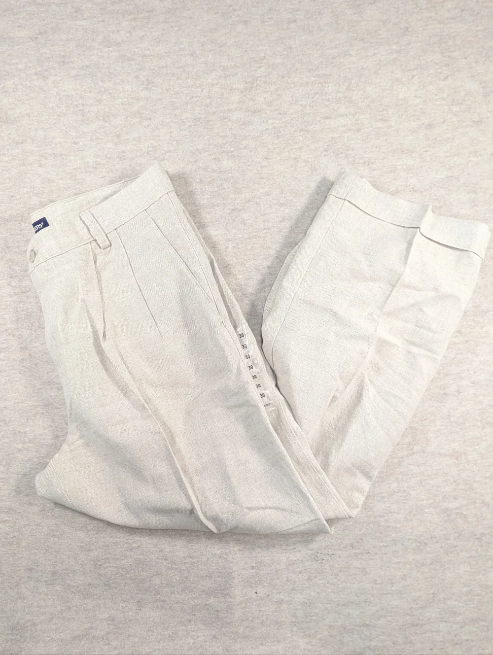 NEW* Dockers Linen & Cotton Light Cream Relaxed Fit Men's Pants Natural 34x30